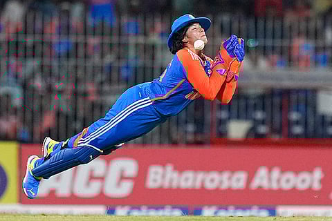 Richa Ghosh drops a catch